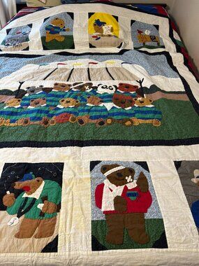 Unique VTG Int'l Rugby Cotton Quilt for Kids from Lands End Coming Home